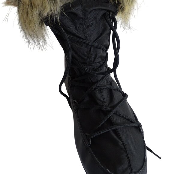 Moon Boot Waterproof Winter Ski Snow Boots With Faux Fur Trim Women Size 7 - Picture 8 of 14